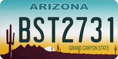 AZ license plate BST2731