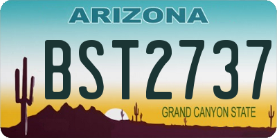 AZ license plate BST2737