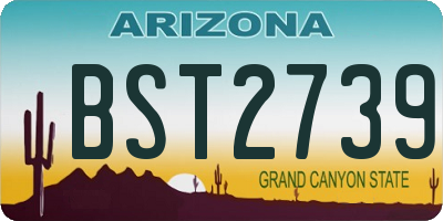 AZ license plate BST2739