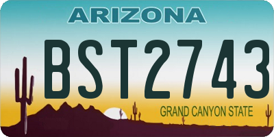 AZ license plate BST2743