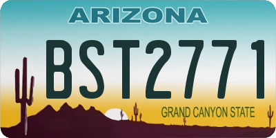 AZ license plate BST2771
