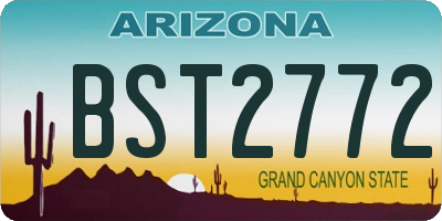 AZ license plate BST2772