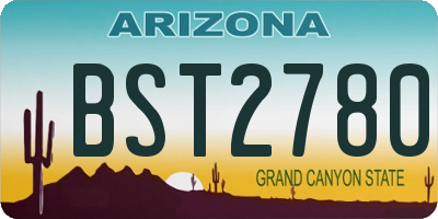 AZ license plate BST2780