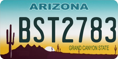 AZ license plate BST2783