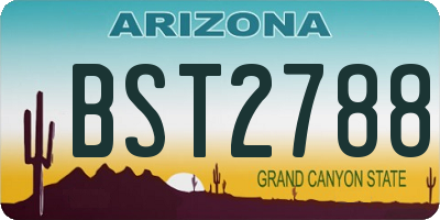AZ license plate BST2788
