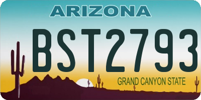 AZ license plate BST2793