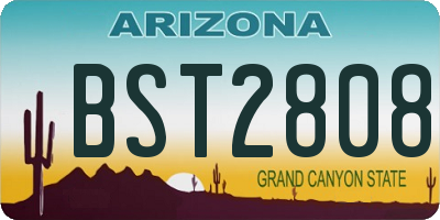 AZ license plate BST2808