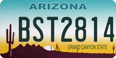 AZ license plate BST2814