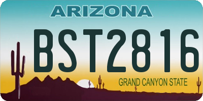 AZ license plate BST2816