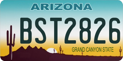 AZ license plate BST2826