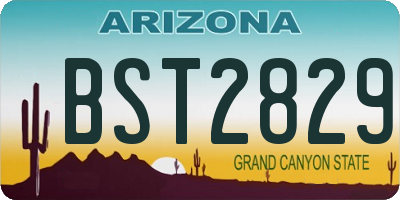 AZ license plate BST2829