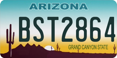 AZ license plate BST2864