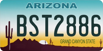 AZ license plate BST2886