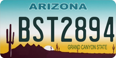 AZ license plate BST2894