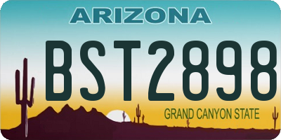 AZ license plate BST2898
