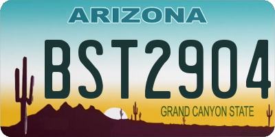 AZ license plate BST2904