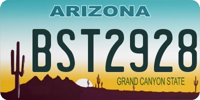 AZ license plate BST2928