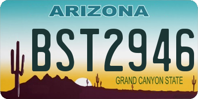 AZ license plate BST2946