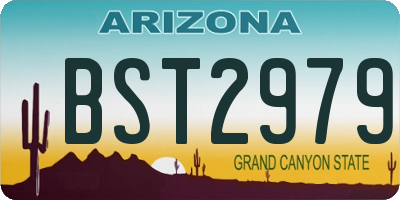 AZ license plate BST2979
