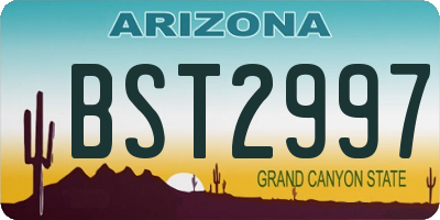 AZ license plate BST2997