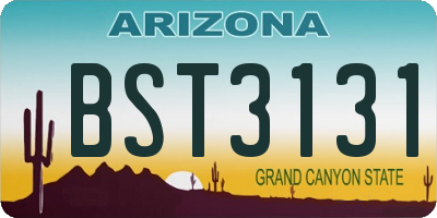 AZ license plate BST3131