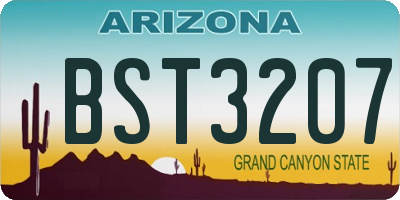 AZ license plate BST3207