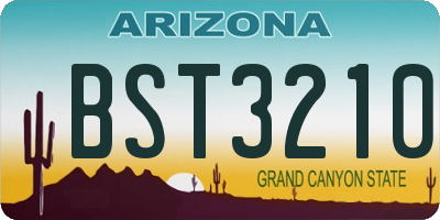 AZ license plate BST3210