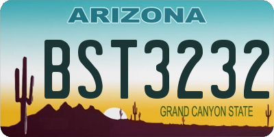 AZ license plate BST3232