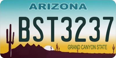 AZ license plate BST3237