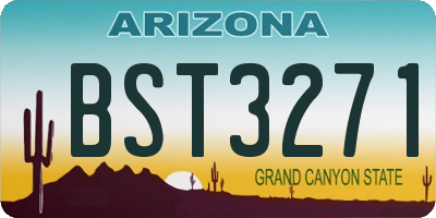 AZ license plate BST3271
