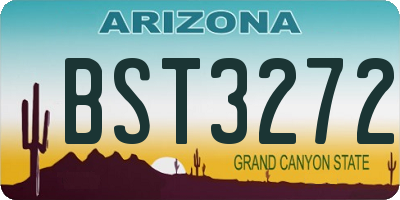 AZ license plate BST3272