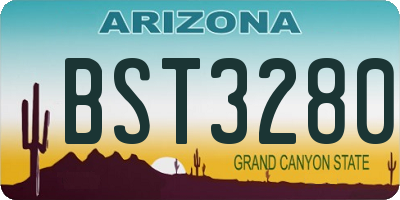 AZ license plate BST3280