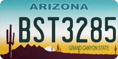 AZ license plate BST3285