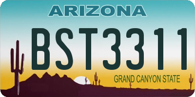 AZ license plate BST3311