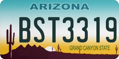 AZ license plate BST3319