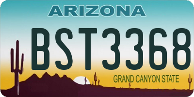 AZ license plate BST3368