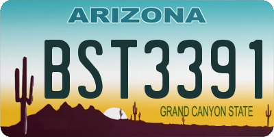 AZ license plate BST3391