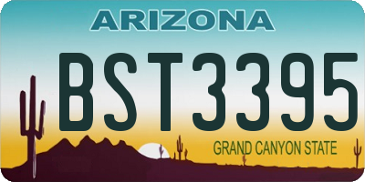AZ license plate BST3395