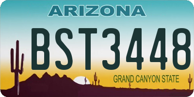 AZ license plate BST3448