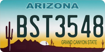 AZ license plate BST3548