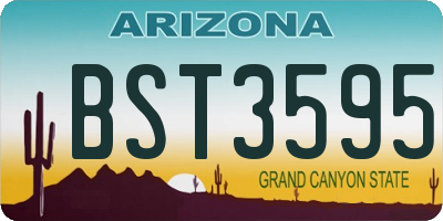 AZ license plate BST3595