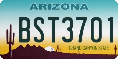 AZ license plate BST3701