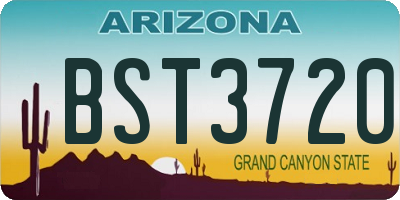 AZ license plate BST3720
