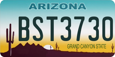 AZ license plate BST3730