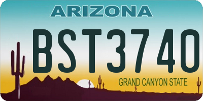 AZ license plate BST3740