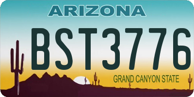 AZ license plate BST3776