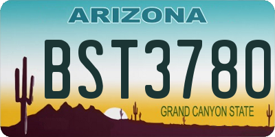 AZ license plate BST3780