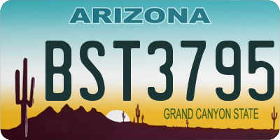 AZ license plate BST3795