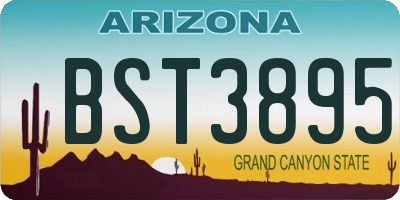AZ license plate BST3895