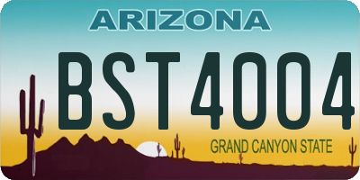 AZ license plate BST4004